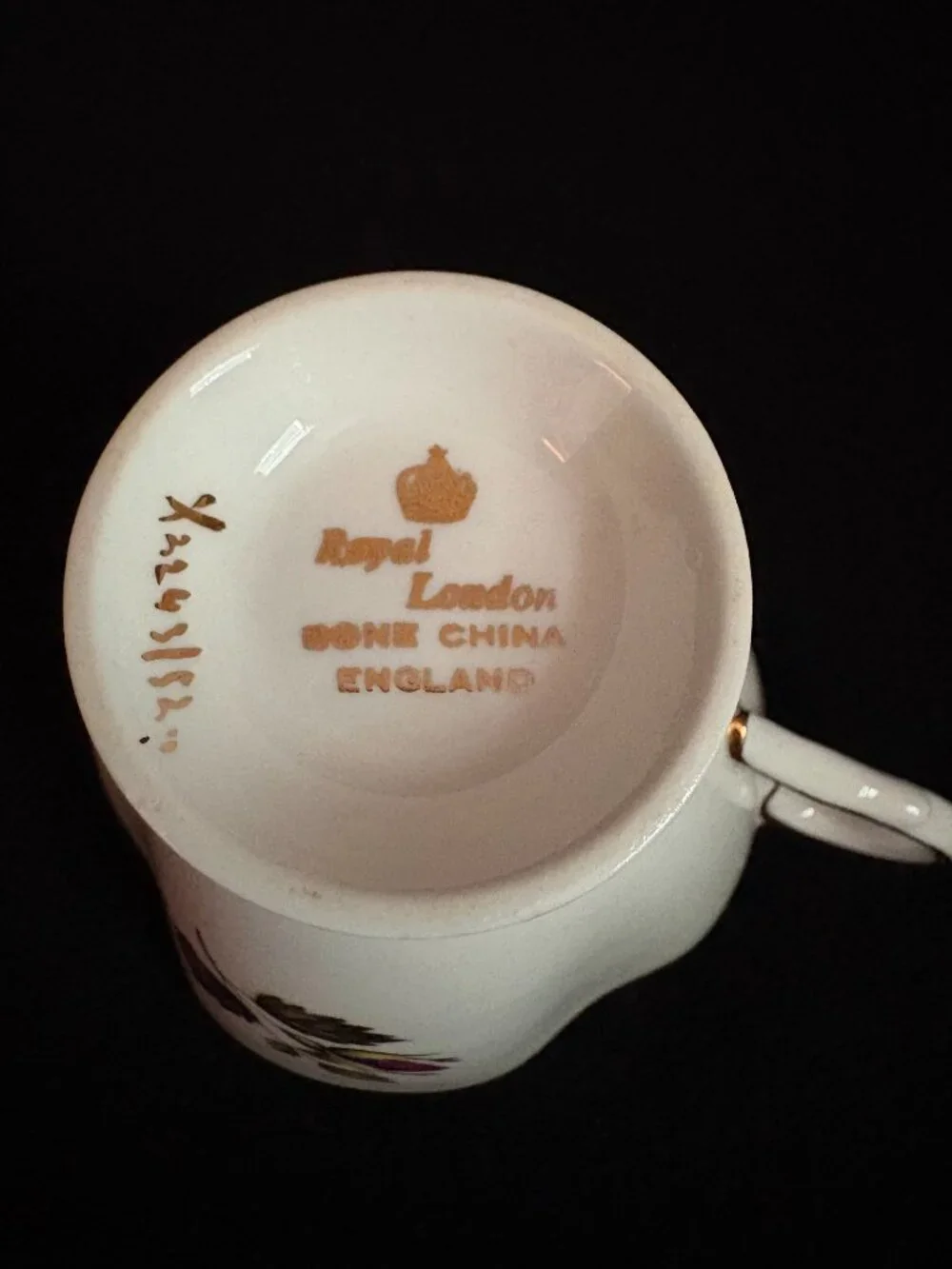 Royal London Bone China Numbered Teacup And Saucer Set